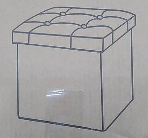 lot 32374 image: YOUDENOVA - Faux Leather Storage Ottoman