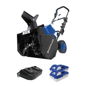 lot 32382 image: Snow Joe 18 in. 48-Volt Single-Stage Cordless Electric Snow Blower Kit w2 x 4.0 Ah Batteries