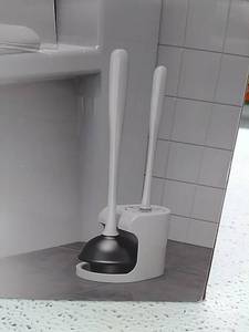 lot 32415 image: Toilet plunger and bowl brush combo