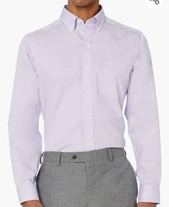 lot 71837 image: Buttoned Down Mens Tailored-fit Button-Collar Pinpoint Non-Iron Dress Shirt with Pocket Size 17
