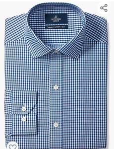 lot 71889 image: Buttoned Down Mens Tailored Fit Spread Collar Pattern Dress Shirt Size 17