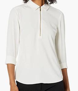 lot 71900 image: Amazon Brand - Lark & Ro Womens Loose Fit Half-Zip Popover Shirt Size 6