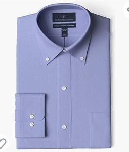 lot 71929 image: Buttoned Down Mens Standard Classic Fit Button Collar Solid Non-Iron Dress Shirt with Pocket Size 16