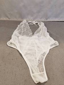 lot 71936 image: WOMENS ONE PIECE LINGERIE DEEP V TEDDY SECY LACE BODYSUIT SIZE XXL