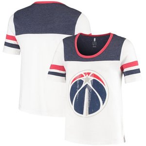 lot 71940 image: Washington Wizards Youth Point Guard Sequin T-Shirt - White Size LARGE