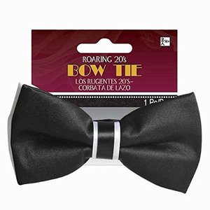 lot 71960 image: Black and White Roaring 20s Classic Bow Tie Costume Accessory