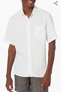 lot 71998 image: 28 Palms Mens Relaxed-Fit Short-Sleeve 100% Linen Shirt Size Large