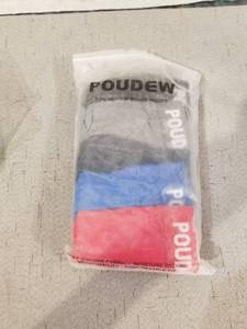 lot 72036 image: POUDEW Mens Underwear 6 Inches Soft Viscose Boxer Briefs, Tagless Mens Boxer Briefs with Pouch, 5 Pack Size Small