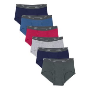 lot 72045 image: Fruit of the Loom Mens Assorted Fashion Briefs, 6 Pack SIZE XL