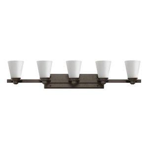 lot 90288 image: Hinkley Lighting 5555 5 Light Bathroom Vanity Light From The Avon Collection