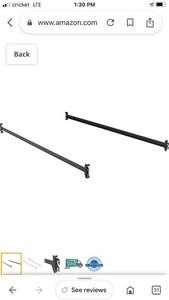 lot 90298 image: Steel Bed Side Rails with Hook-On Claws, 76 Long for Twin & Full Size Beds