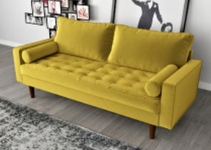lot 8000 image: Clovis Sulina Velvet Living Room Sofa- Retail$498.99