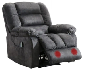 lot 8013 image: MANUAL MASSAGE AND HEATING RECLINER SOFA Dark Grey Retail $897.99