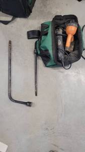 lot 12805 image: Master Force Tool Bag W Flashlight, Tape Measurer, and More