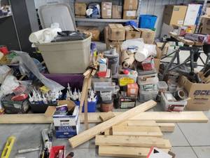 lot 12848 image: Mega Lot of Painters and Construction Materials