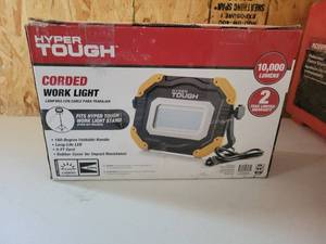lot 13608 image: Hyper Tough 10000 Lm Aluminum LED Corded Work Light,Yellow,Black,Model 7061