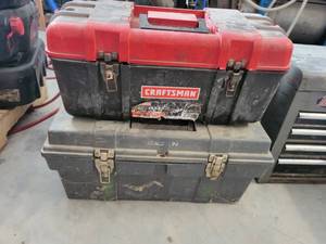 lot 13713 image: Lot of 4 Toolboxes ( 2 have Stain Removers in Them)