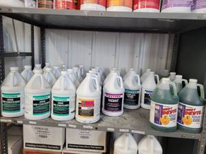 lot 13718 image: Shelf of Cleaning Products - Shelf Sold Separately