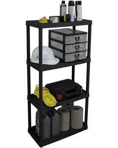 lot 7 image: 4 Shelf Heavy Duty Black Ventilated Unit