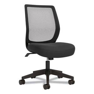 lot 11 image: Union & Scale Essentials Mesh Back Fabric Task Chair, Black (UN59378)