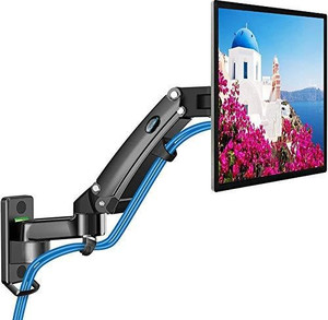 lot 20 image: Monitor Wall Mount - Gas Spring Arm Wall Mount Stand for 24 to 35 Inch Screen...