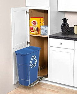 lot 29 image: Pull Out Trash Can Under Cabinet-Adjustable Sliding Garbage Shelf for Kitchen Cabinets