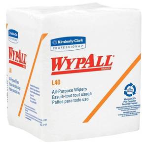 lot 63 image: WypAll L40 Towels, 14 Fold, White, 12 12 x 12,