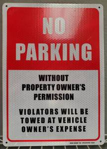 lot 118 image: No Parking sign, reflective