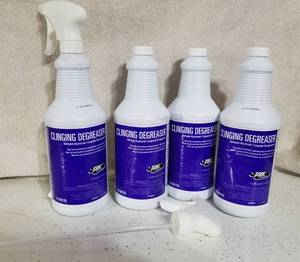 lot 143 image: Clinging Degreaser, case of 4 foaming spray bottles Industrial Strength Degreaser Cleaner