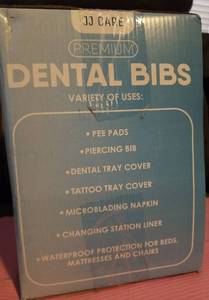 lot 152 image: 250Pcs Dental Bibs Waterproof Patient Towels Tattoo Tray Covers Size 13  X 18 