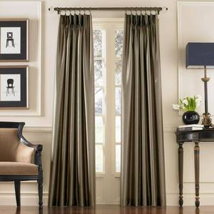 lot 11616 image: 95x30 Marquee Lined Room Darkening Curtain Panel Bronze - Curtainworks PAIR
