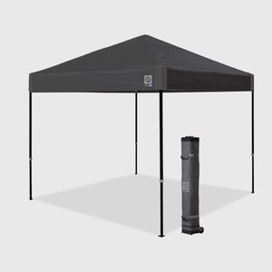 lot 11831 image: E-z Up Ambassador Instant Shelter Pop-Up Straight Leg Basic Canopy Tent,Gray