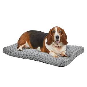 lot 11841 image: MidWest Quiet Time Dog Bed & Crate Mat, Deluxe Ombre Swirl, 36, Gray