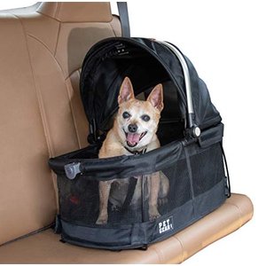 lot 11912 image: Pet Gear View 360 Pet Carrier & Car Seat for Small Dogs & Cats with Mesh Ventilation for Easy Viewing, Black - 360