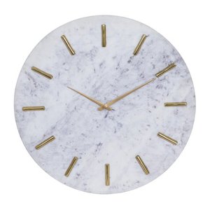 lot 11846 image: White Marble Contemporary Wall Clock 2 x 20 x 20- Retail$81.99