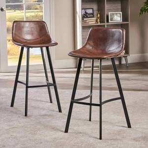 lot 11850 image: Dax 30-inch Faux Leather Snake Skin Pattern Barstool (Set of 2) by Christopher Knight Home- Retail$156.36