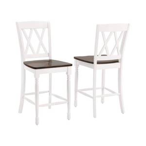lot 11859 image: Shelby 2Pc Counter Stool Set - 18 W x 21.75 D x 40.63 H- Retail$236.49