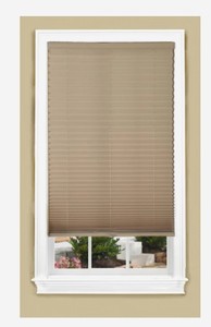 lot 16556 image: Cordless Pleated Shade Camel 32x64