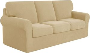 lot 16557 image: Subrtex 5pc Sofa Slipcover Set Beige