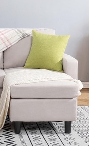 lot 21421 image: Beige Colored Corner 1 Seater Sofa (Box 12)