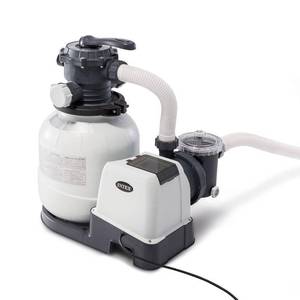 lot 63222 image: Intex - 2100 GPH Above Ground Pool Sand Filter Pump with Automatic Timer
