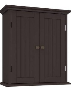 lot 63234 image: ChooChoo Bathroom Wall Cabinet, Over The Toilet Space Saver Storage Cabinet, Medicine Cabinet with 2 Door and Adjustable Shelves, Cupboard