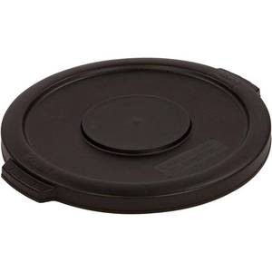 lot 63237 image: Carlisle Bronco 20 Gal. Black Round Trash Can Lid (6-Pack)