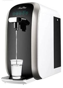 lot 63264 image: SimPure Y7 UV Countertop Reverse Osmosis Water Filtration Purification System, 4 Stage RO Water Filter, Bottleless Water Dispenser, 5 1 Pure to Drain, BPA Free (No Installation Required)