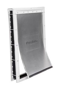 lot 63270 image: PetSafe Plastic Pet Door For Dogs and Cats Size Extra-Large Designed for Pets Up to 220 lb Easy DIY Installation