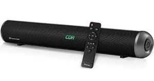 lot 63275 image: Wohome Sound Bar S88 20-Inch 50W Audio Stereo Home Theater Soundbar Speaker, with Bluetooth 5.0, 3D Surround Sound, 3 EQs, OpticalAuxCoaxialHDMIUSB, Compatible with 4K & HD & Smart TV