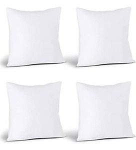 lot 63306 image: Utopia Bedding Throw Pillows Insert (Pack of 4, White) - 18 x 18 Inches Bed and Couch Pillows - Indoor Decorative Pillows