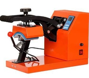 lot 63309 image: Angoo Heat Press,Professional LCD Hat Heat Press Machine with Timer and Temperature Control Curved Element Hat Press Clamshell Design Heat Press Machines,Orange