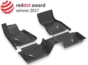 lot 63343 image: 3W Floor Mats Compatible for BMW X5 2019-2022, TPE All Weather Custom Fit Floor Liner for BMW X5 40i 50i 45e M50iM, 1st&2nd Rows Full Set Car Mats - Black (Only for 5 Passenger Seat)