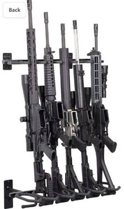 lot 63352 image: Hold Up Displays - Gun Rack and Rifle Storage Holds 6 Winchester Remington Ruger Firearms and More - Heavy Duty Steel - Made in The USA